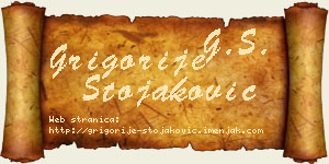 Grigorije Stojaković vizit kartica